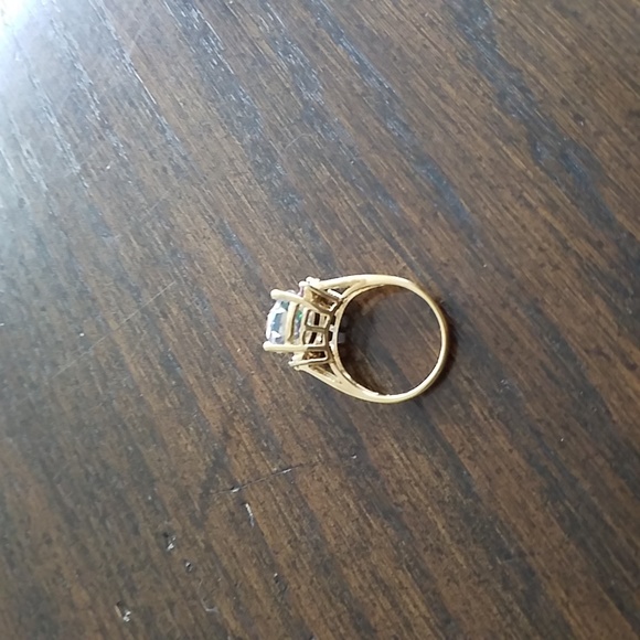 Mercury Mystic Topaz Cut Gemstone Ring In Gold Over Sterling Silver. - Picture 4 of 5